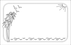 Floral Frame Free DXF File, Free Vectors File