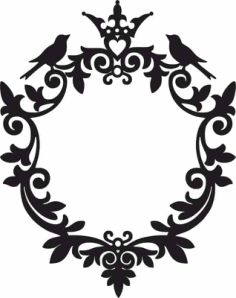 Round Monogram Leaf Patterns Free Vector, Free Vectors File