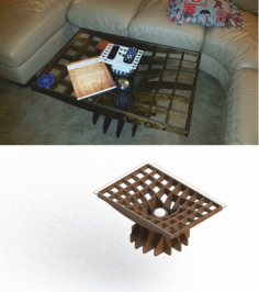 Plywood Furniture Modern Table Free DXF File, Free Vectors File
