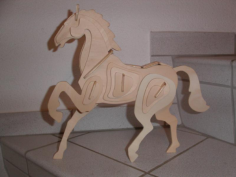 Horse 3D Puzzle DXF File, Free Vectors File