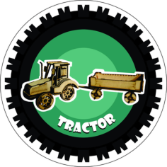 Tractor 3D Puzzle Free DXF File, Free Vectors File