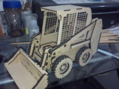 Mini Loader 3D Puzzle Pattern Lasercut Free Vector, Free Vectors File