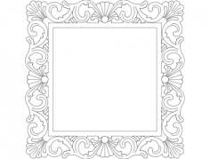 Mirror Frame Square Free DXF File, Free Vectors File
