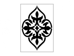 Damask Design Free DXF File, Free Vectors File