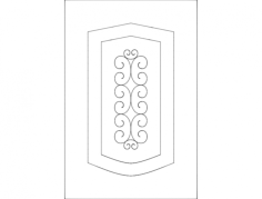 Door Design Wooden Floral Free DXF File, Free Vectors File