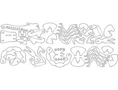 Scorpion Puzzle Free DXF File, Free Vectors File