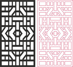 Abstract Geometric Pattern Free DXF File, Free Vectors File