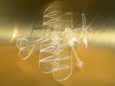 Biplane 3D Puzzle Free DXF File, Free Vectors File