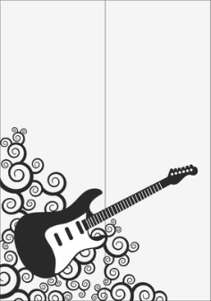 Guitar Sandblast Pattern Free Vector, Free Vectors File
