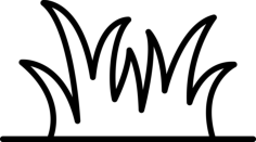 Grass Outline Svg Vector, Free Vectors File