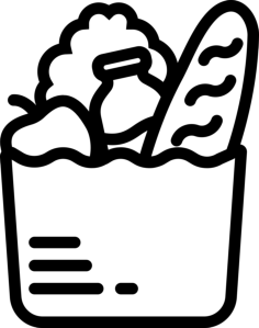 Groceries Line Art Svg Vector, Free Vectors File