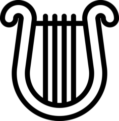 Harp Sticker Svg Vector, Free Vectors File
