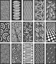 Modern Room Dividers Patterns Free Vector, Free Vectors File