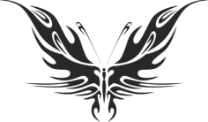 Tribal Butterfly Vector Art 44 Free DXF File, Free Vectors File