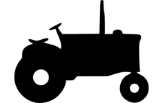 Tractor Silhouette Free DXF File, Free Vectors File
