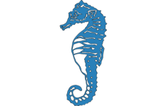 Seahorse DXF File, Free Vectors File