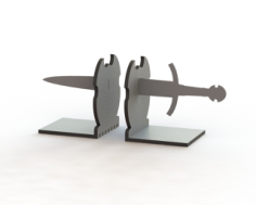 Laser Cut Sword Book Support Free DXF File, Free Vectors File