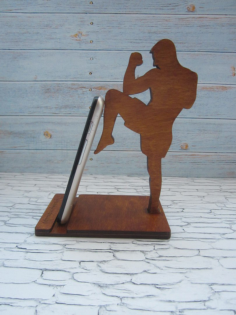 Telefon Stand Boxer Model Free DXF File, Free Vectors File