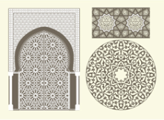 Scrollwork Portal Design Free DXF File, Free Vectors File