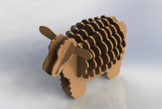 Sheep 3D Puzzle Pattern Free DXF File, Free Vectors File