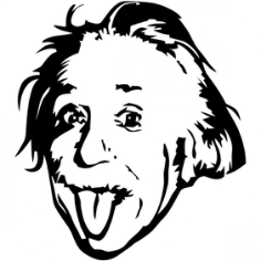 Albert Einstein Genius Meme Stencil Free DXF File, Free Vectors File