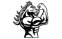 Red Horse DXF File, Free Vectors File
