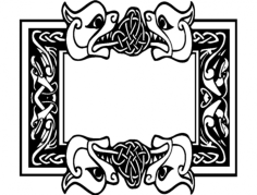 Celtic Font Frame Free DXF File, Free Vectors File