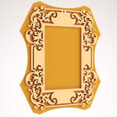 Laser Cut Wood Frame Free DXF File, Free Vectors File