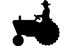 Tractor Silhouette 2 Free DXF File, Free Vectors File
