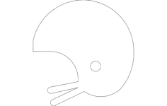 Helmet Silhouette Free DXF File, Free Vectors File