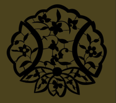 Seamless Floral Pattern Free DXF File, Free Vectors File