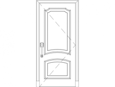 Wooden Front Door Free DXF File, Free Vectors File