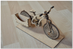 Bike Wooden Organizer 3D Puzzle Free DXF File, Free Vectors File