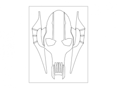 Horror Skull 440B Free DXF File, Free Vectors File