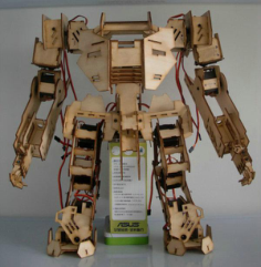 Mechbot Robot Laser Cut 3D Puzzle  Free DXF File, Free Vectors File
