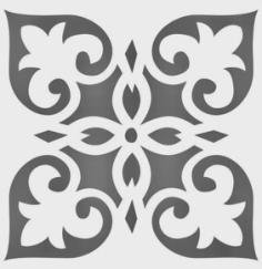 Floral Pattern Free DXF File, Free Vectors File