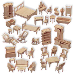 Doll House Furniture 1 Free DXF File, Free Vectors File