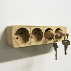 Wall Mounted Key Holder Free DXF File, Free Vectors File