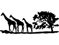 жирафы (Giraffes) Free DXF File, Free Vectors File