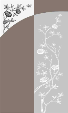 Flowers Bush Sandblast Pattern Free Vector, Free Vectors File