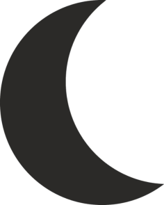 Moon Silhouette Vector Free DXF File, Free Vectors File