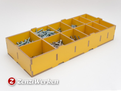 Compartment Storage Box Free DXF File, Free Vectors File