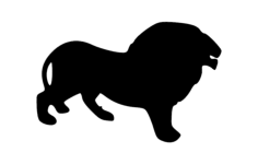 Lion Silhouette Free DXF File, Free Vectors File