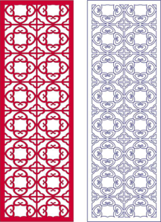 2D Vector Panel Pattern Free DXF File, Free Vectors File