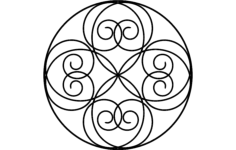 Ironwork Round Design Free DXF File, Free Vectors File