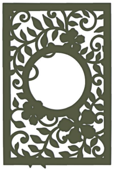 Decorative Leafy Frame Free DXF File, Free Vectors File