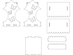 Birds House Litle Free DXF File, Free Vectors File