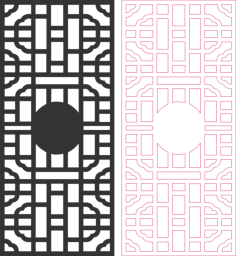 Black Hollow Partition Free DXF File, Free Vectors File