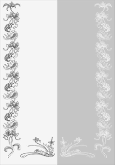 Floral Design Sandblast Pattern Free Vector, Free Vectors File