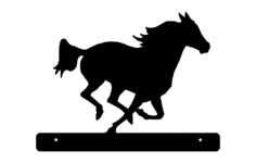 Horse Running Plate DXF File, Free Vectors File
